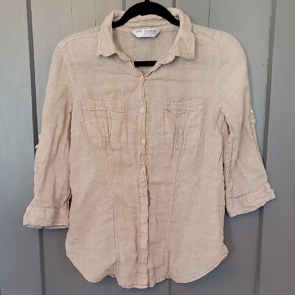 Marks And Spencer Autograph 100% Linen Top